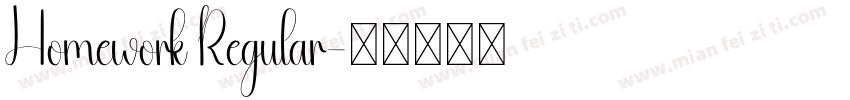 Homework Regular字体转换